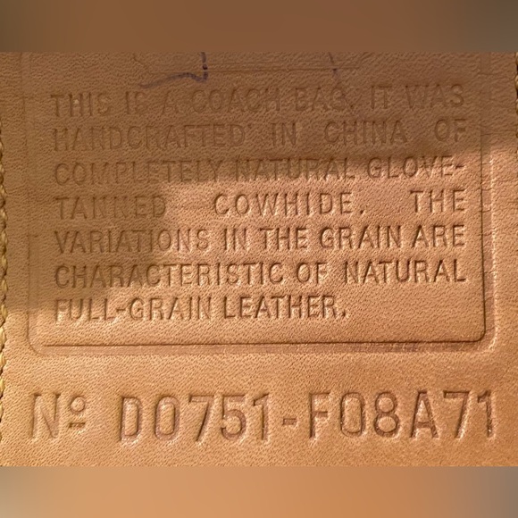 Coach Vintage Handcrafted Leather Hampton SatchelTan with Rare Logo interior - Picture 6 of 7